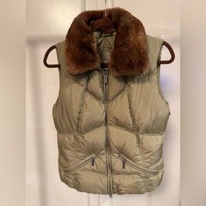 Winter nylon/fur collar vest-“ADD”